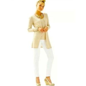 Lilly Pulitzer Gold Metallic Jacey Cardigan